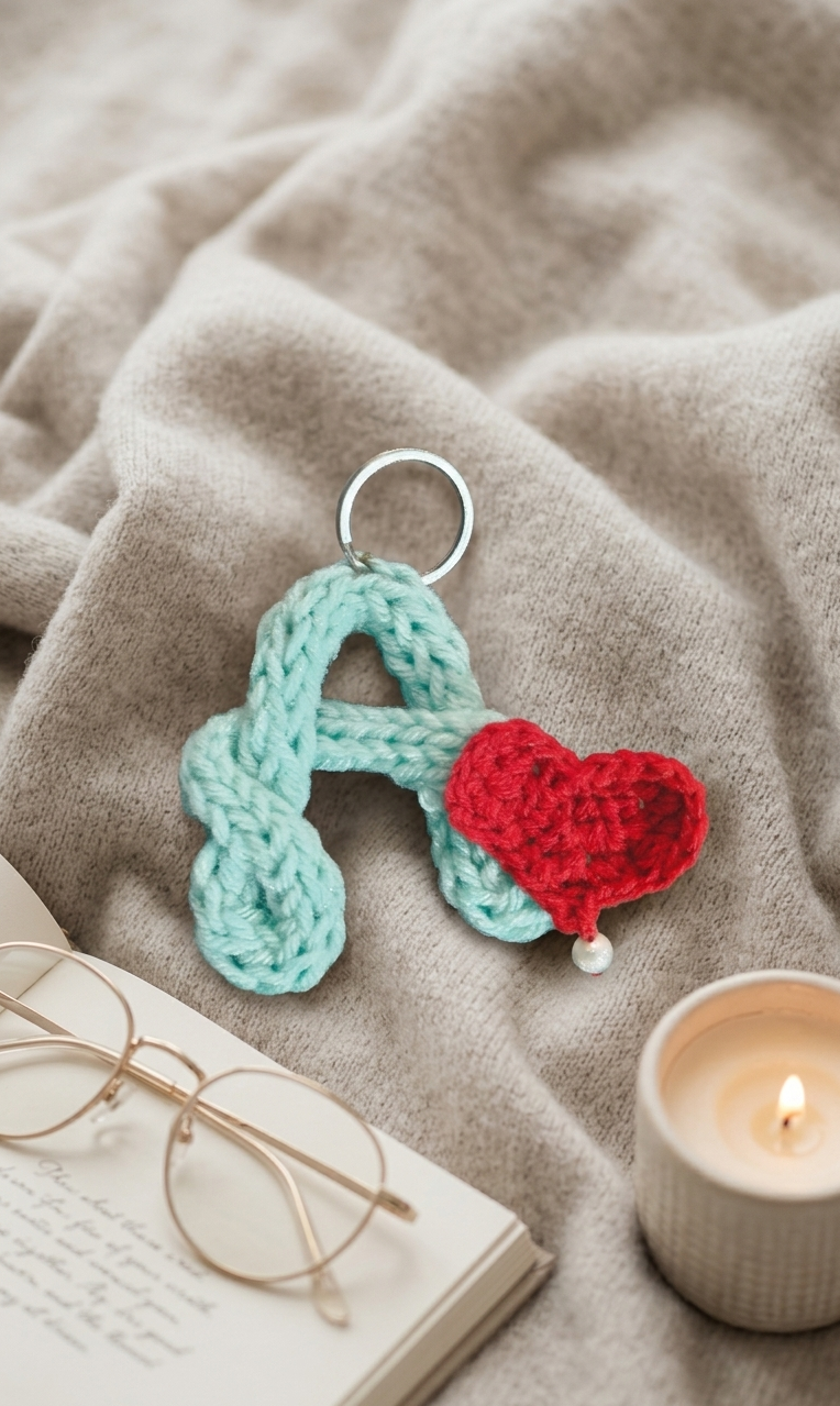 Alphabet A Heart Charm 1